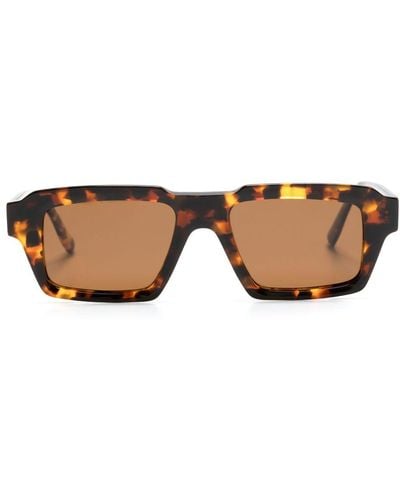 District Vision Raton 002 Square-frame Sunglasses - Brown
