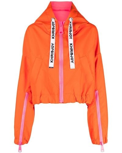 Khrisjoy Zip-up Hooded Jacket - Orange