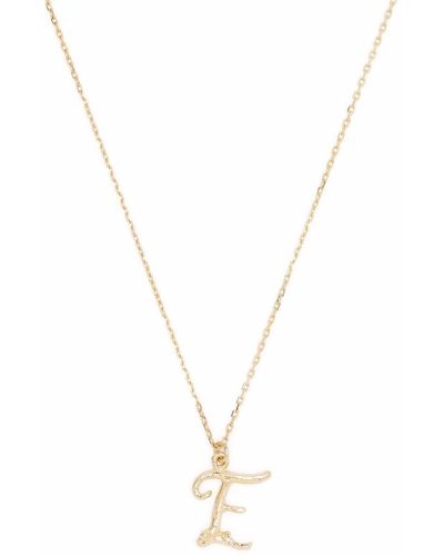 Alex Monroe 18kt Yellow Gold Enchanted Twig Alphabet E Pendant Necklace - Metallic