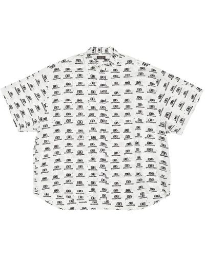 Balenciaga T-shirt Met Monogramprint - Wit