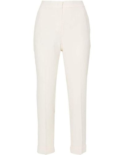 Etro Pantalones capri de talle alto - Blanco