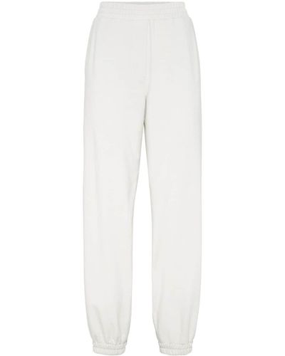 Brunello Cucinelli Tapered Track Pants - White