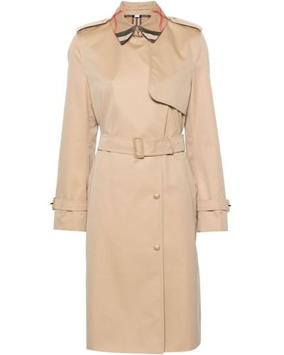 Burberry Trenchcoat mit House-Check - Natur