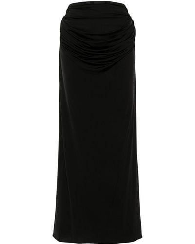 Magda Butrym Draped Detail Skirt - Black