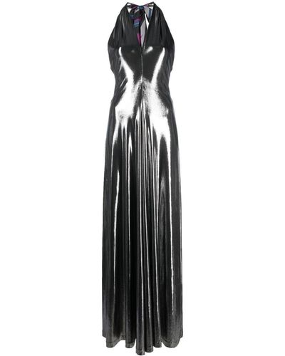 Emilio Pucci Metallic-effect Halterneck Dress - Black