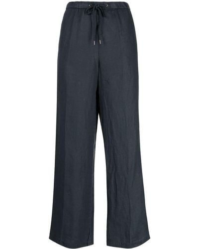 James Perse Straight-leg Linen Trousers - Blue