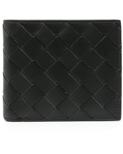 Bottega Veneta Intrecciato Leather Bi-fold Wallet - Black