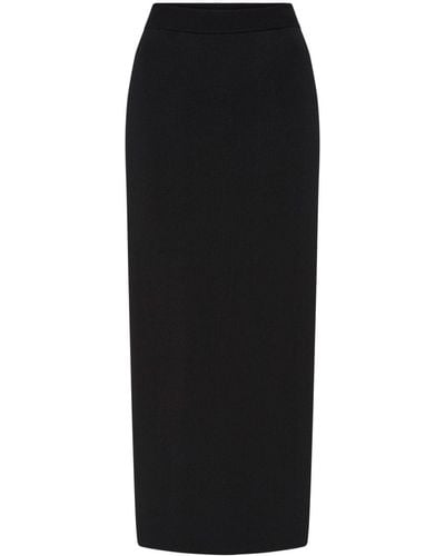 Rebecca Vallance Miriam Knitted Midi Skirt - Black