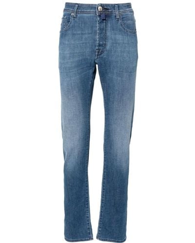 Jacob Cohen Halbhohe Bard Slim-Fit-Jeans - Blau
