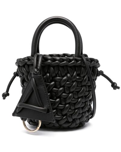 Alanui Mini Icon Leather Tote Bag - Black
