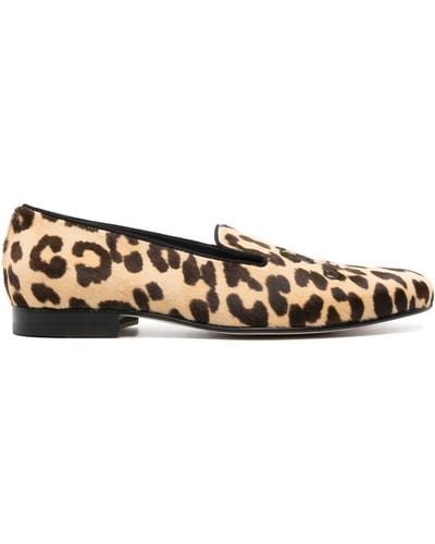 Ralph Lauren Purple Label Slippers con ricamo - Marrone