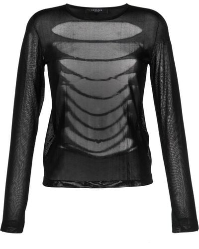 Versace スラッシュ セーター - ブラック