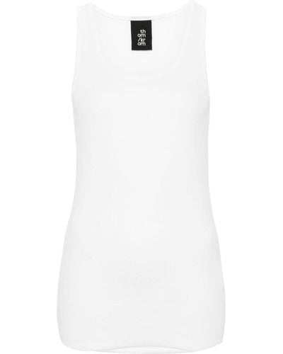 Thom Krom Scoop-neck Ribbed Tank Top - White
