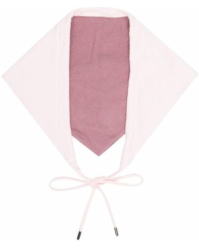 Barrie Two-tone Tie-fastening Foulard - Pink