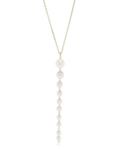 Mizuki 14kt Yellow Gold Sea Of Beauty Akoya Pearl Pendant Necklace - White