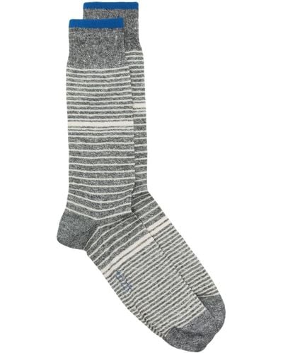 Paul Smith Striped Ankle Socks - Gray