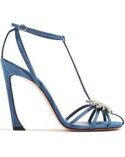 Piferi Maggio 100mm Crystal-embellished Sandals - Blue