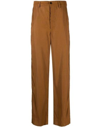 Bode Corduroy Straight-leg Trousers - Brown