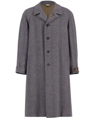 Gucci Houndstooth-check Coat - Gray