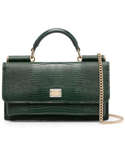 Dolce & Gabbana Sicily Leren Tas - Groen