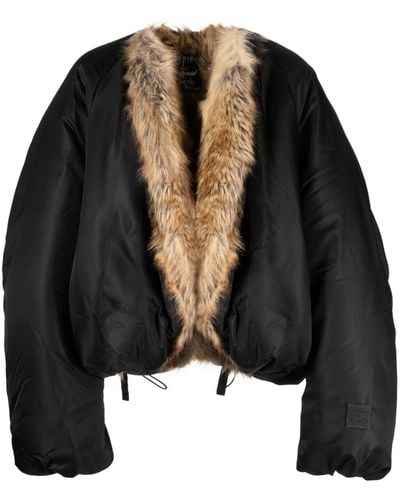 Y. Project Fur-lined Puffer Jacket - Black