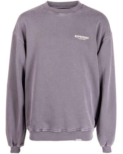 Represent Owners Club Cotton Sweatshirt - Purple