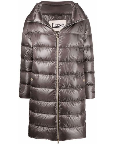 Herno Down-feather Mid-length Coat - Gray