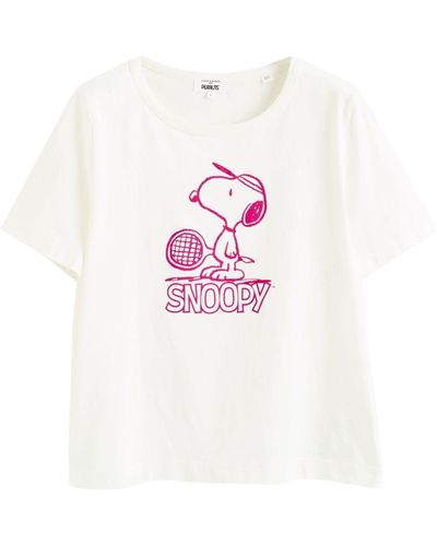 Chinti & Parker Retro Snoopy T-Shirt mit Rundhalsausschnitt - Pink