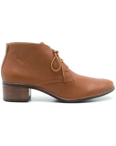 Sarah Chofakian Rizzo Leather Boots - Brown