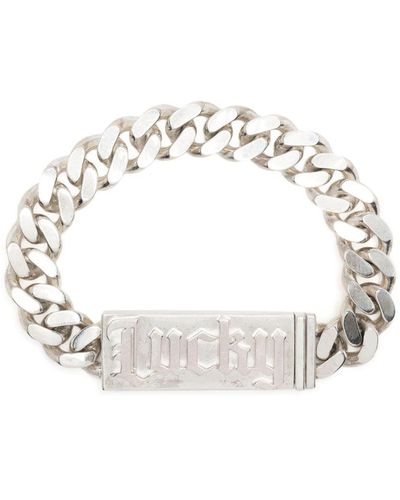 Natasha Zinko Lucky-embossed Chain Bracelet - White