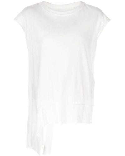 Yohji Yamamoto Hemd mit asymmetrischem Saum - Weiß