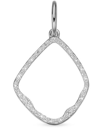 Monica Vinader Hanger Met Diamant - Metallic