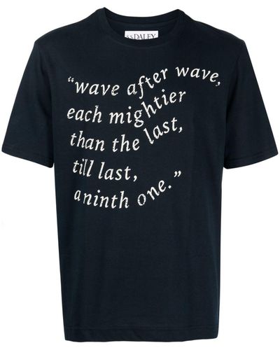 S.S.Daley Waves T-Shirt aus Bio-Baumwolle - Schwarz