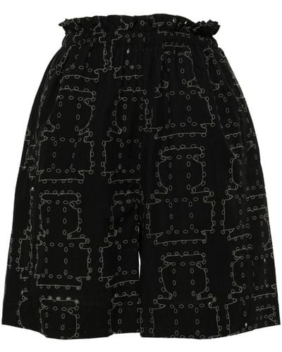 Henrik Vibskov Waybill Perforated Shorts - Black