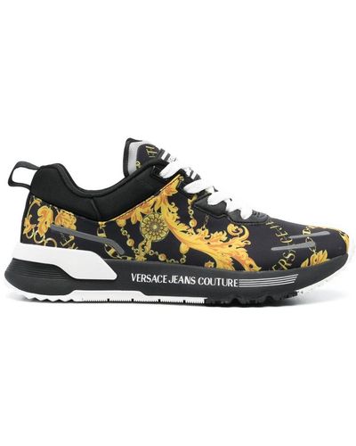 Versace Jeans Couture Sneakers mit Barockmuster - Grün