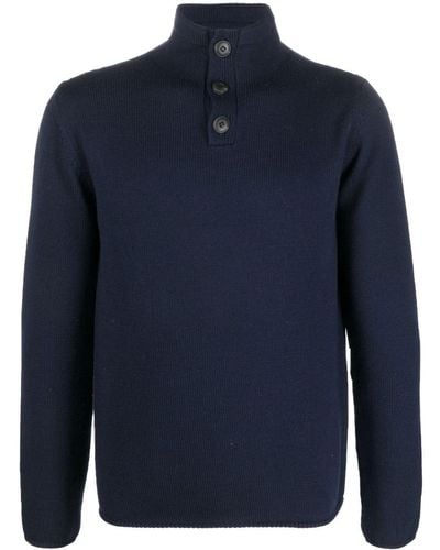 Giorgio Armani Crew-neck Pullover Sweater - Blue