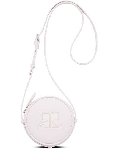 Courreges Reedition Leather Circle Bag - White