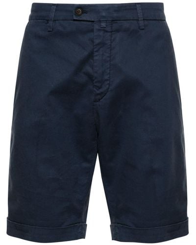 Corneliani Chino-Shorts mit Knopfverschluss - Blau