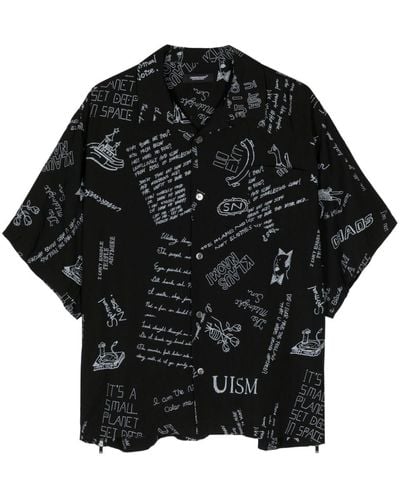 Undercover Doodle-print Short-sleeve Shirt - Black