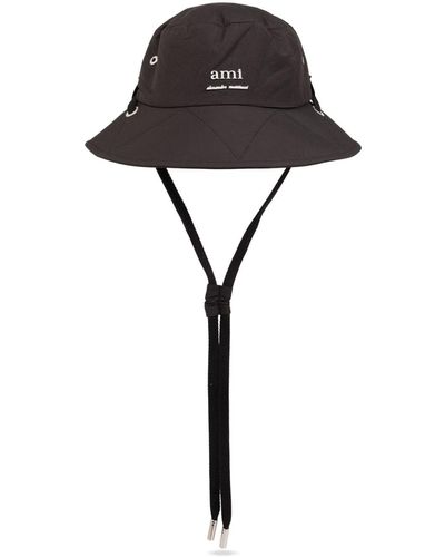 Ami Paris Logo-plaque Bucket Hat - Black