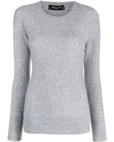 Fabiana Filippi Jersey con cuello redondo - Gris