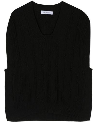 Kiko Kostadinov V-neck Sleeveless Sweatshirt - Black