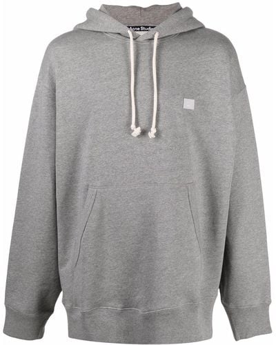 Acne Studios Face-patch Oversized Hoodie - Grey