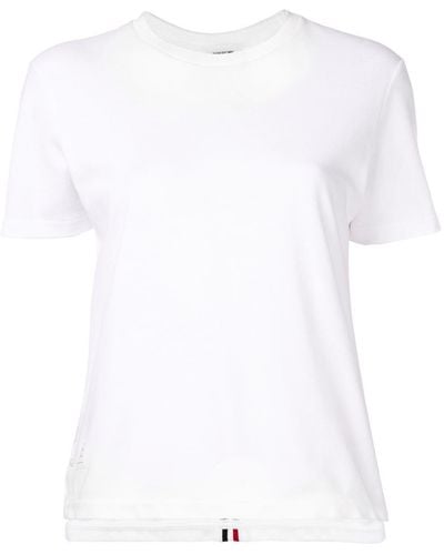 Thom Browne Rwbストライプ ピケtシャツ - ホワイト