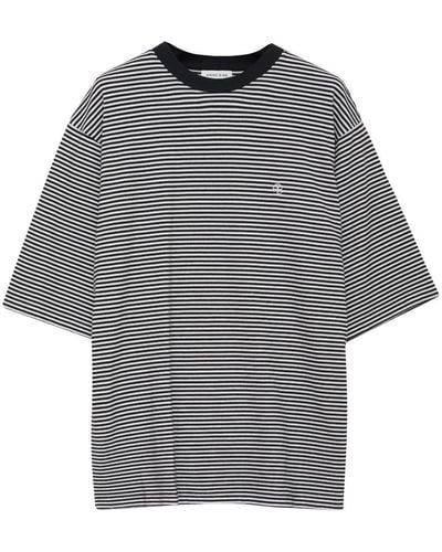 Anine Bing Bo Stripe-Print T-Shirt - Gray