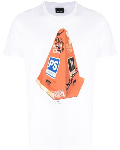 PS by Paul Smith Photograph-print Cotton T-shirt - White