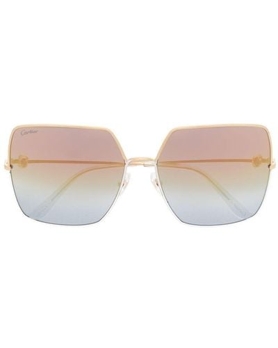 Cartier Oversized-frame Gradient Sunglasses - Natural