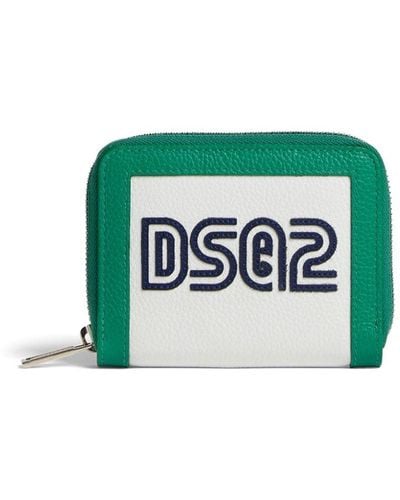 DSquared² Portemonnaie mit Logo-Stickerei - Grün