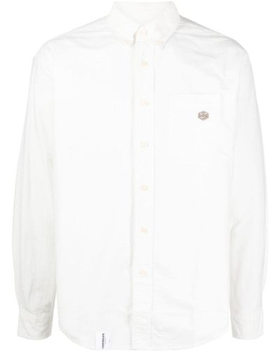 Chocoolate Long-sleeve Cotton Shirt - White