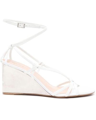 Chloé 85mm Wedge Sandals - White